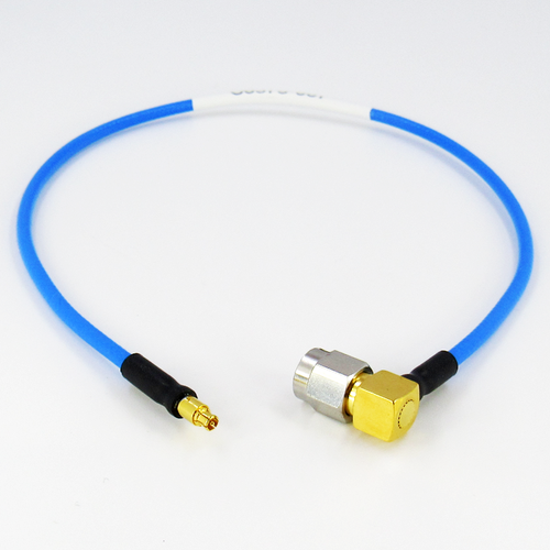 C6373-087-XX Custom Cable MiniSMP/Female to SMA/Male Right Angle CRF086MF Flexible 18 Ghz Centric RF 