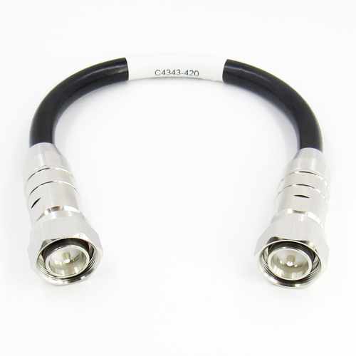 C4343-420-XX Custom Cable 4.3/10 Male to 4.3/10 Male Low PIM TCOM-400 Centric RF