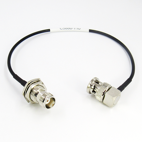 C5880-110-XX Custom Cable BNC/Male Right Angle to TNC/Female Bulkhead CRF100 3Ghz Centric RF