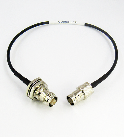 C5868-110-XX Custom Cable BNC/Female to TNC/Female Bulkhead CRF100 3Ghz Centric RF