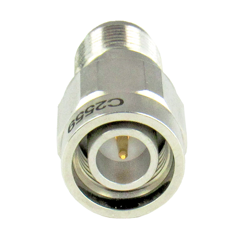 C2559  TNC Adapter 18Ghz Male to Female  VSWR 1.15 Pass S Steel Clearance
