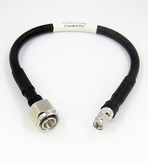 C2553-050-XX Custom Cable 2.2/5 Male to SMA/Male .250 Superflexible Corrugated Low PIM Centric RF