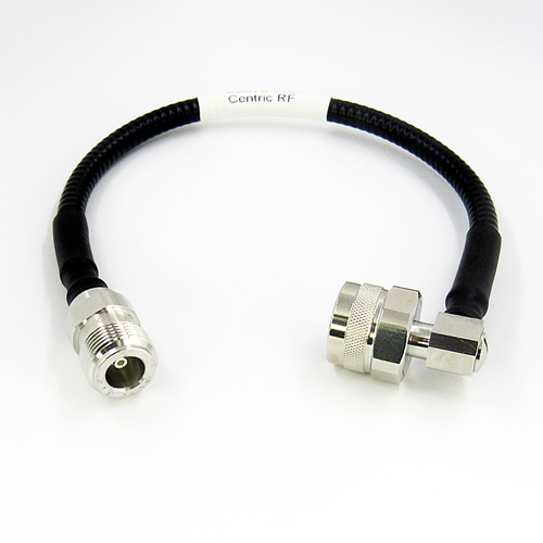 C6570-050-XX Custom Cable N/Male Right Angle to N/Female .250 Superflexible Corrugated Low PIM 3Ghz Centric RF