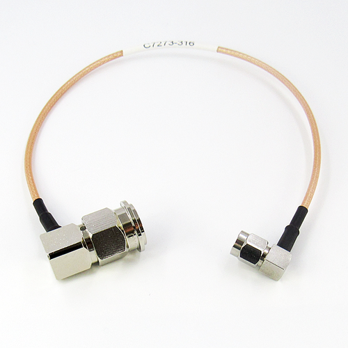 C7273-316-XX Custom Cable SMA/Male Right Angle to TNC/Male Right Angle RG316 3Ghz Centric RF