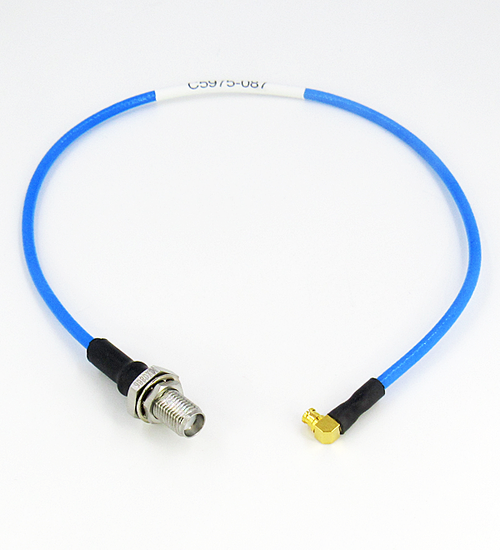 C5975-087-XX Custom Cable SMA/Female Bulkhead to SMP/Female Right Angle 18GHz CRF086MF Centric RF