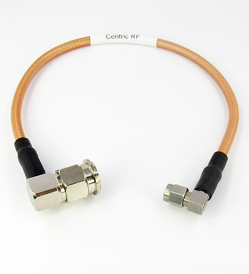 C7273-142-XX Custom Cable SMA/Male Right Angle to TNC/Male Right Angle RG142 3Ghz Centric RF