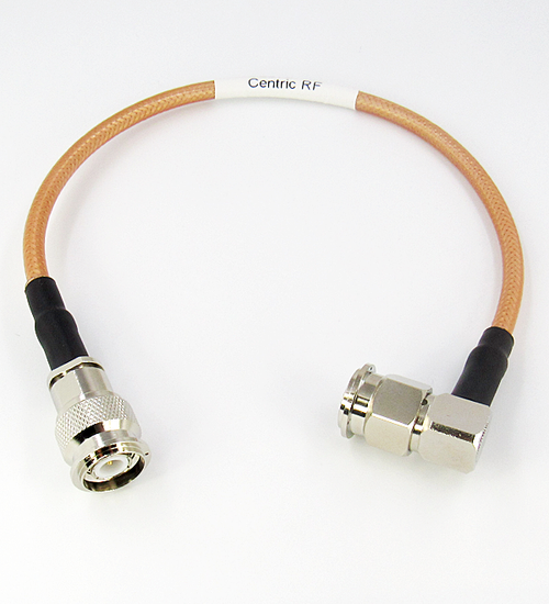 C5272-142-XX Custom Cable TNC/Male to TNC/Male Right Angle RG142 3Ghz Centric RF