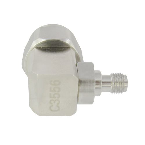 C3556 SMA Female to N Male R Angle Adapter 18 Ghz VSWR 1.3  S Steel Connectors