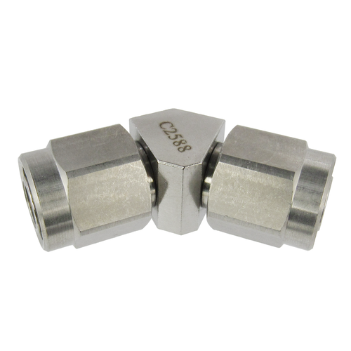 C2588 TNC 45 Degree Adapter 18Ghz Male to Male VSWR 1.2