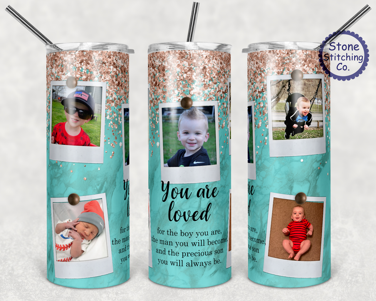 Mother's Day Boy Mom Photo Tumbler