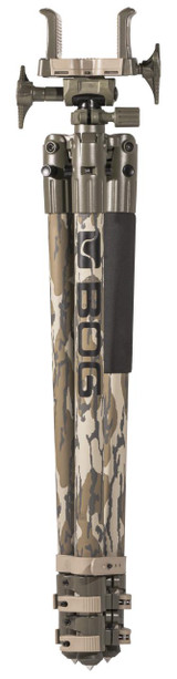 Bog-Pod 1164398 DeathGrip  Tripod made of Mossy Oak Bottomland Finish Aluminum with Steel Feet, 360 Degree Pan, Integrated Bubble Level & Lever-Leg Locks - 661120265238