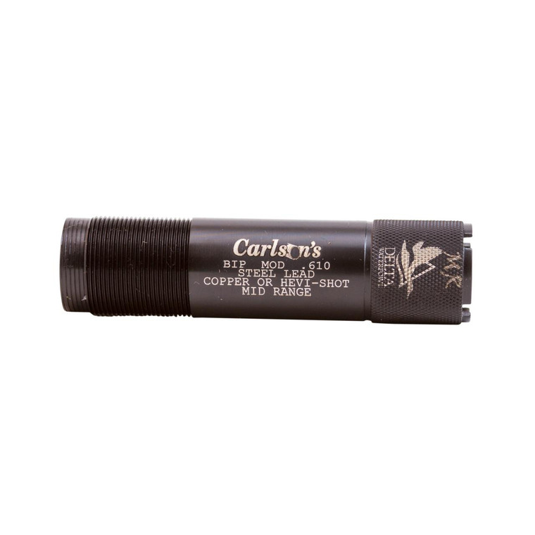 Carlson's Choke Tubes 07355 Delta Waterfowl  Browning Invector-Plus 20 Gauge Mid-Range 17-4 Stainless Steel Blued (Extended) - 723189073558