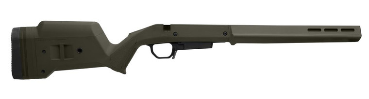 Magpul MAG1207-ODG Hunter American Stock OD Green Adjustable Synthetic Stock with Aluminum Chassis for Short Action Ruger American Right Hand Includes STANAG Mag Well - 840815138006