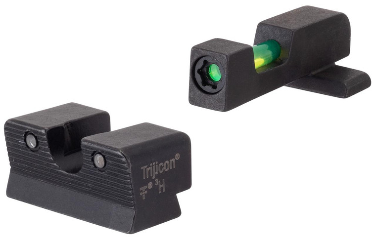 Trijicon 601116 DI Night Sight Set Interchangeable Tritium/Fiber Optic Green with Black Outline Front, Tritium Green with Black Outline Rear Black Frame for Springfield XD, XD Mod.2, XD-M - 7193072153