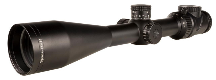 Trijicon 200164 AccuPoint  Satin Black 4-24x50mm 30mm Tube Illuminated Green Triangle Post Reticle - 719307403802