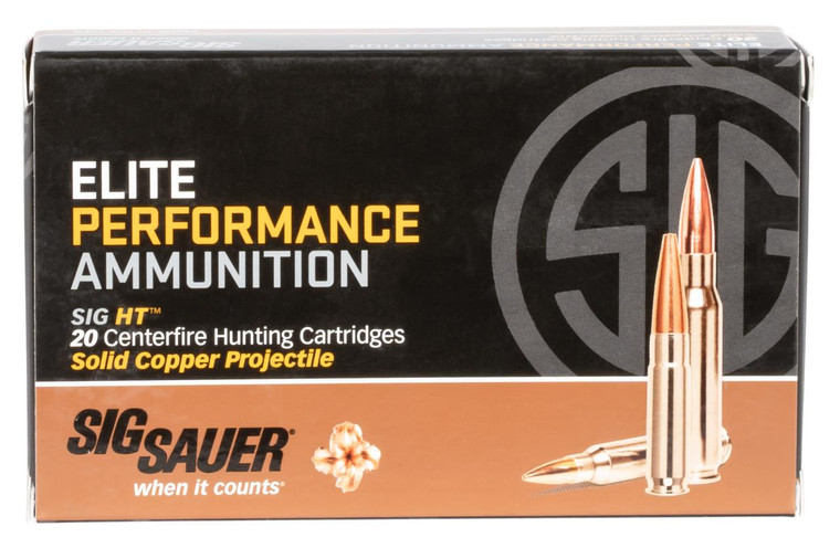 Sig Sauer E3WMH120 Elite Copper Hunting  300 Win Mag 165 gr 3110 fps Copper Solid 20 Bx/10 Cs - 798681576760