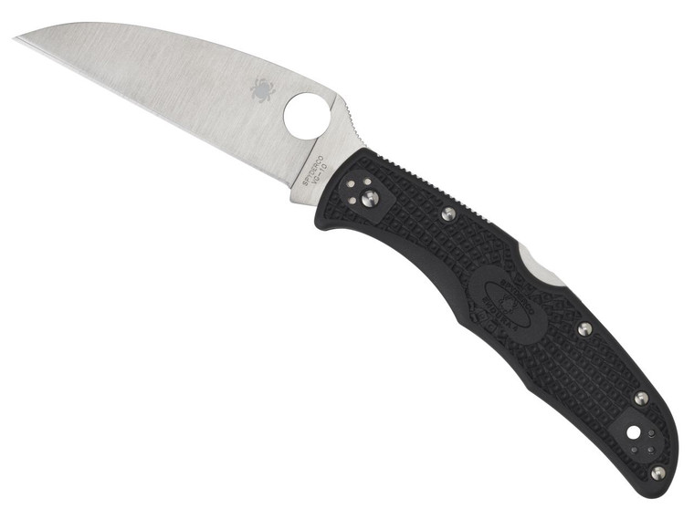 Spyderco C10FPWCBK Endura 4 Lightweight 3.78" Folding Wharncliffe Plain VG-10 SS Blade Black Bi-Directional Texturing FRN Handle Includes Pocket Clip - 716104013074