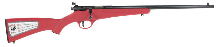 Savage Arms 13795 Rascal  22 LR Caliber with 1rd Capacity, 16.12" Barrel, Blued Metal Finish & Red Synthetic Stock Right Hand (Youth) - 062654137952