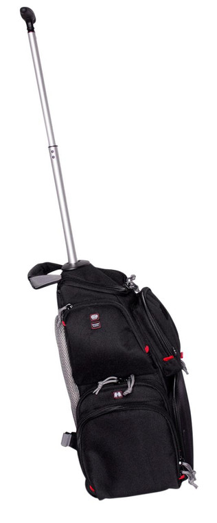 GPS Bags 1711ROBP Handgunner Rolling Backpack Foam Cradle Holds 4 Handguns, 2 Side Pockets, Lockable Zippers, Visual ID Storage System, Telescoping Handle, Ball Bearing Wheels & Black Finish - 8197630