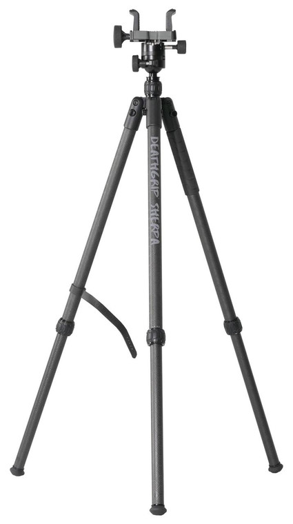 Bog-Pod 1168229 DeathGrip Sherpa Tripod with Removable Center Post Black/Carbon Fiber Legs Rubber with Removeable Spike - 661120999805