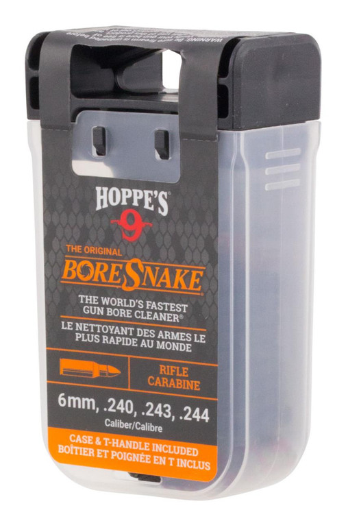 Hoppe's 24012D BoreSnake Den 6mm / 243 Cal Rifles Integrated Bronze Brush - 026285001013