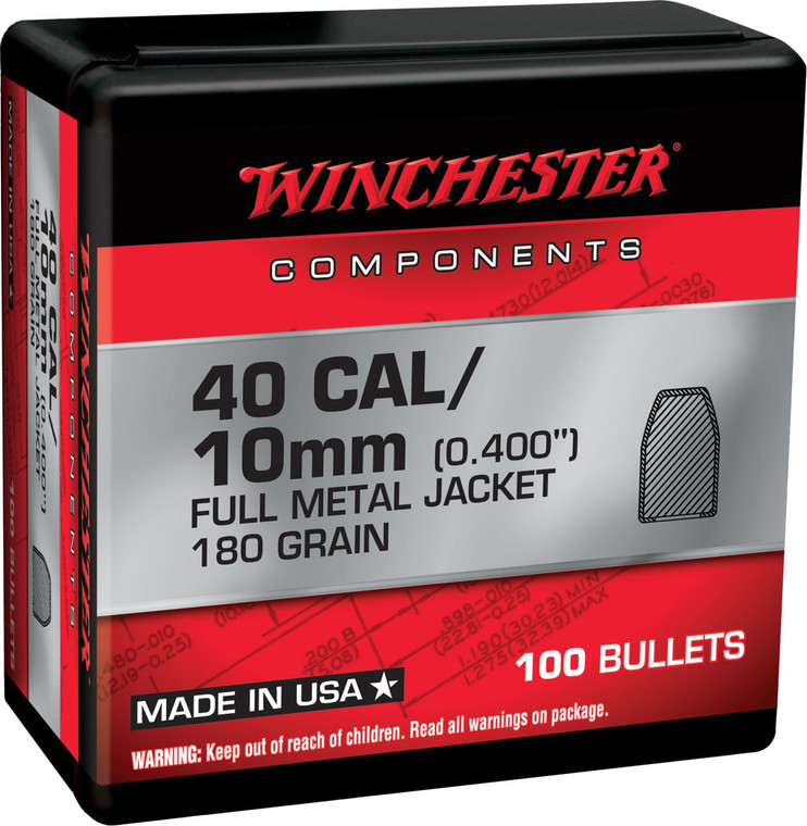 Winchester Ammo  Centerfire Handgun Reloading 45 Cal .451 230 gr Jacketed Hollow Point (JHP) 500 Per Box - 020892642515