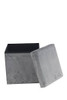 Grey Collapsible Fabric Storage Stool 53728-1