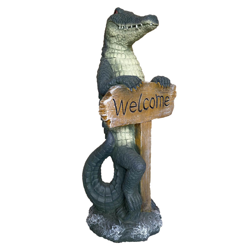 Standing Alligator 73539-2 - Curious Cargo Home Decor