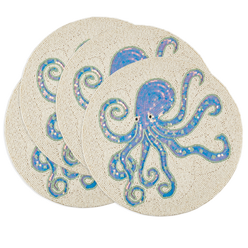BEADED OCTOPUS PLACEMAT 9084-A15R-23