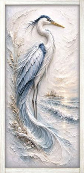 23x46 Blue Heron Relief Style  PB-604-112