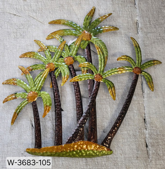 MTL WALL PALMS W-3683-105