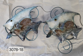SEAFOAM FISH PAIR 7008-18
