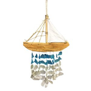 CHUNKY DRIFTWOOD BOAT 24695-2