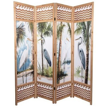 4 PANEL HERON SCEEN WDN  W-9924-105