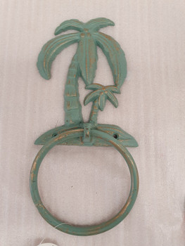 Cast Iron Palm Tree Towel Ring 68739-2