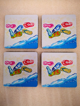 Six Flip Flops Coasters - Set of 4 CT154-50