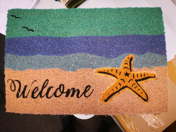 Welcome Starfish Coir Mat - 16"x24" 20027-2