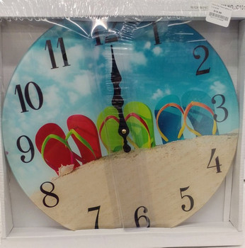 Glass Flip Flops Clock C1018-58