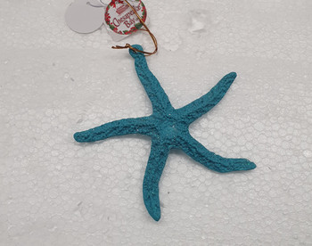 4-3/4" BLUE STARFISH ORNAMENT 68877-2