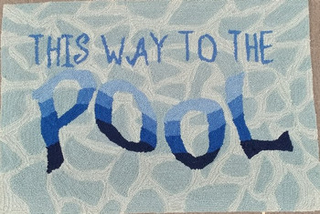 This Way To The Pool Rug - 20" x 30" 4448-03-80