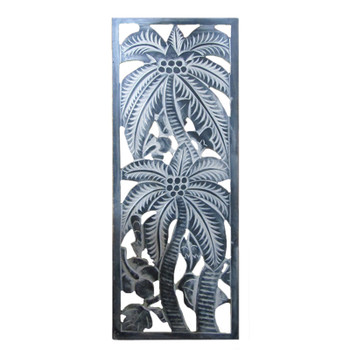 31" FRAMED PALM TREE WALL PLAQU 10755-2