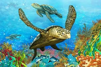 C/P TURTLES 23X35 W-8575-105