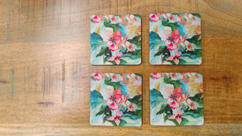 Peach Floral Coasters - Set of 4 CT724-50