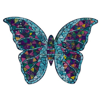 MOSAIC BUTTERFLY WALL PLAQUE  BV1150-52
