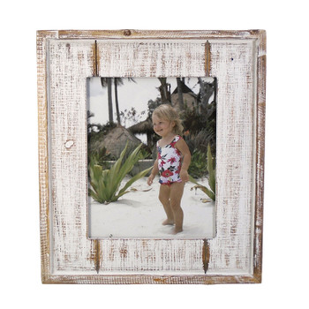 8"X10" WHITE WASHED PHOTO FRAME 70478