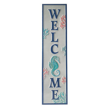 36" WELCOME SEAHORSE SIGN 72769-2
