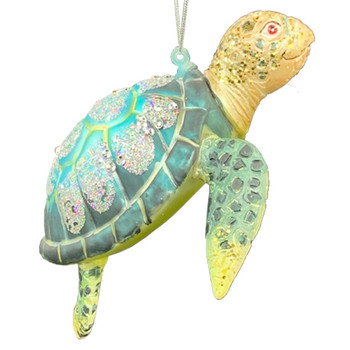 GLSS/RESIN SEA TURTLE ORNAMENT BV1183-52