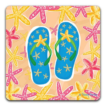 Blue Flip Flops Coaster TG107-122