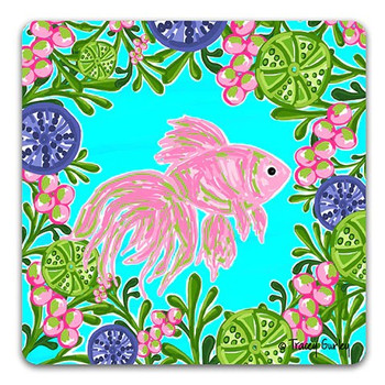 Pink Fish Coaster TG128-122
