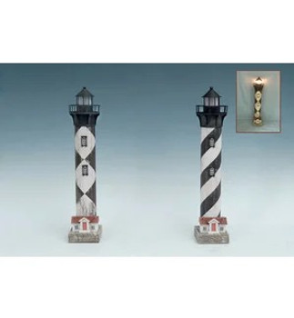 Wood Lighthouse w/light 34399-11  each